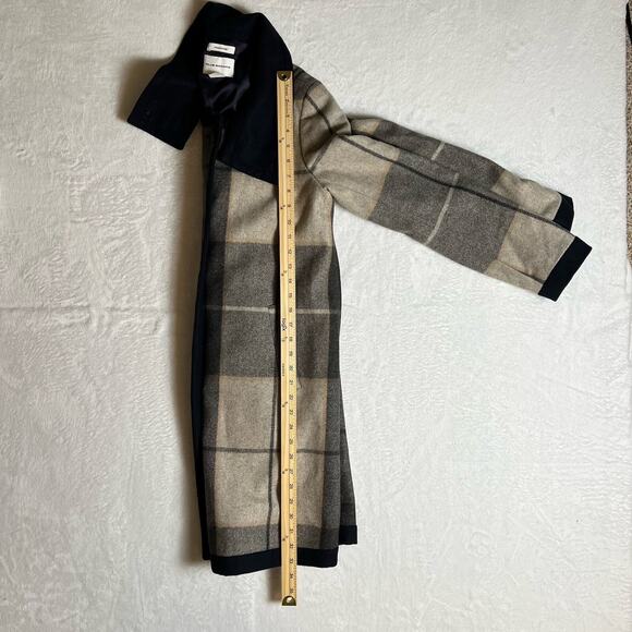 Club Monaco Women's Italian Wool Coat Size M Plaid Preppy Academiacore Timeless - Picture 8 of 10